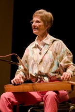 Sue performing on stage